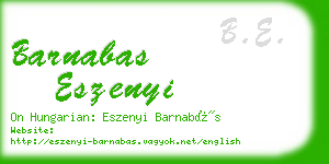 barnabas eszenyi business card